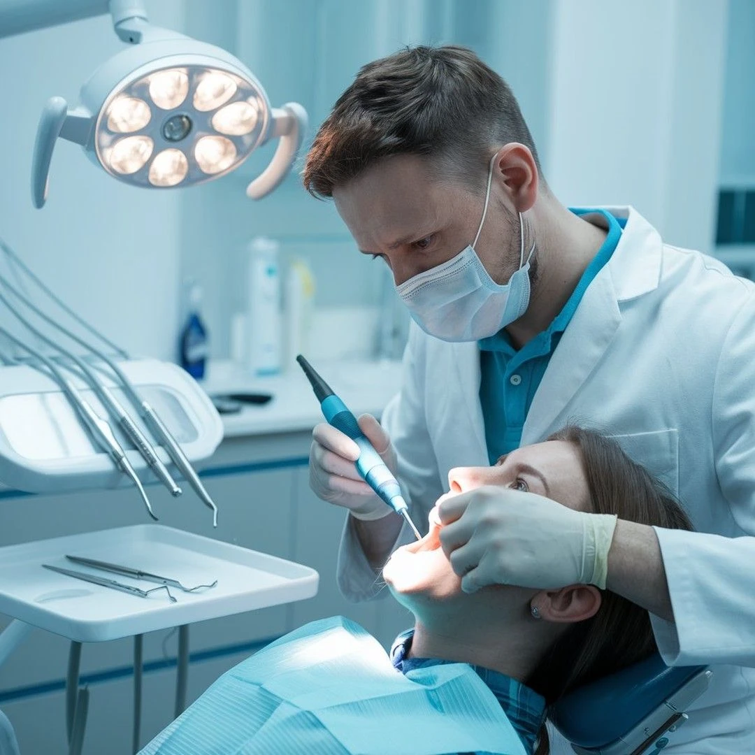 Dental treatment room at Maduravoyal clinic